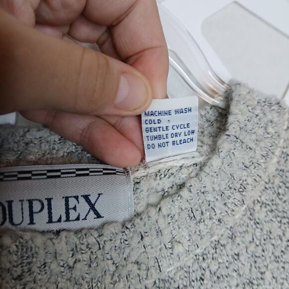 Vintage Duplex Print Wool Sweater Mens LG Grandpa Cabincore Fishermen Heritage - Picture 6 of 10